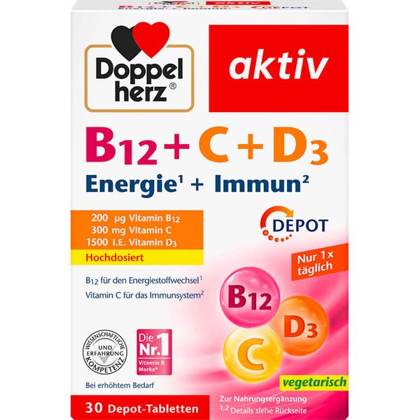 قرص ویتامین B12 + C + D3، ۳۰ عدد