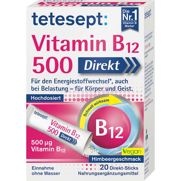 ساشه ویتامین B12 ۵۰۰ میکروگرم، ۲۰ عدد