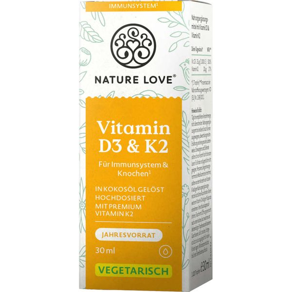 قطرهٔ ویتامین D3 ۱۰۰۰ واحد + K2، ۳۰ میلیلیتر