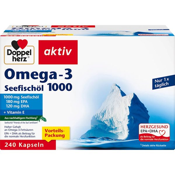 کپسول امگا ۳ روغن ماهی دریایی ۱۰۰۰، ۲۴۰ عدد