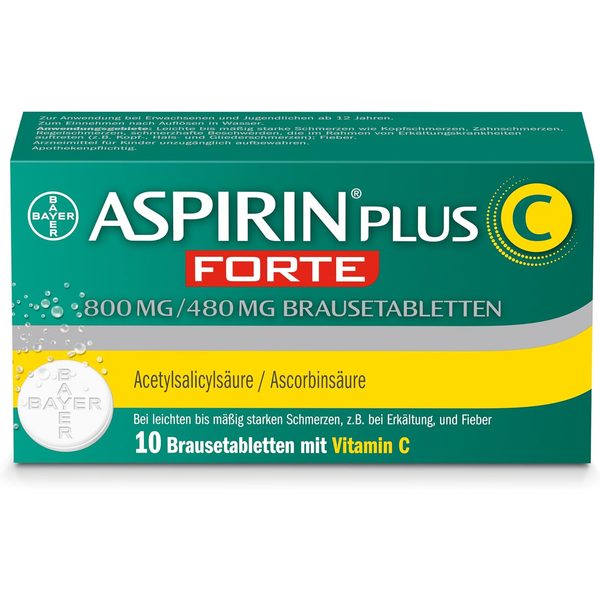 قرص جوشان آسپرین + ویتامین C-بسته 10 عددی