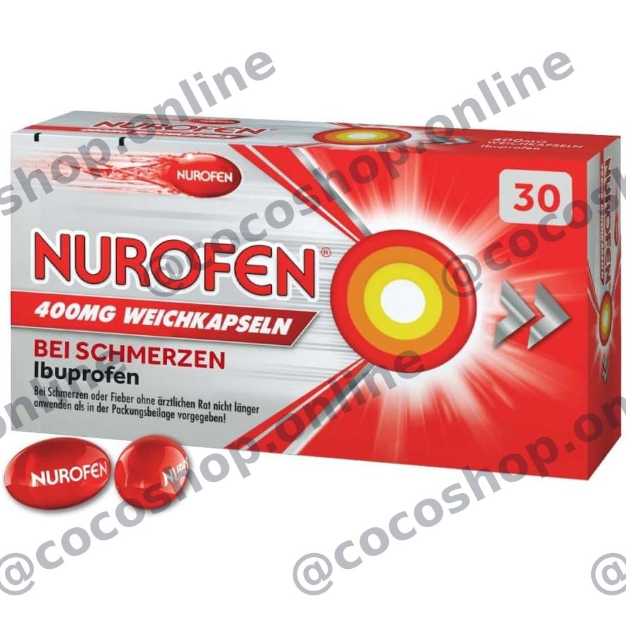 کپسول نرم نوروفن ۴۰۰ میلیگرم ایبوپروفن-بسته 30 عددی